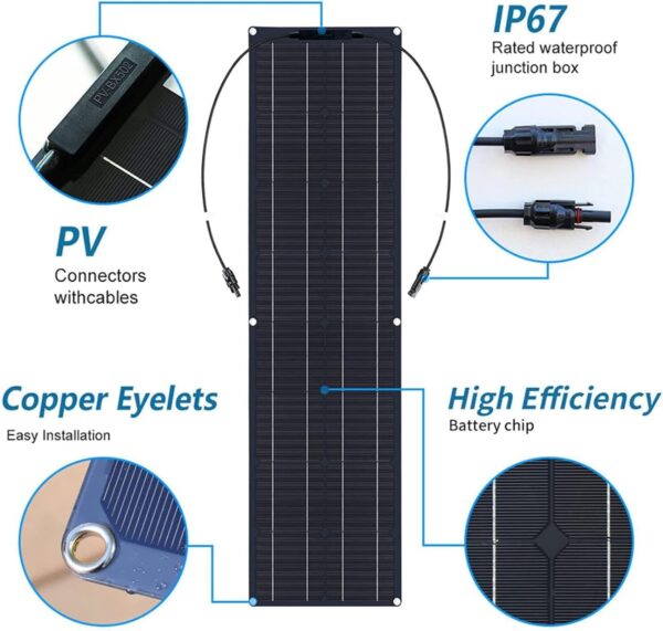 Flexible solar panels