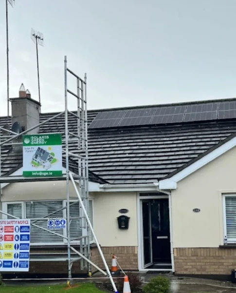 solar panels on a house