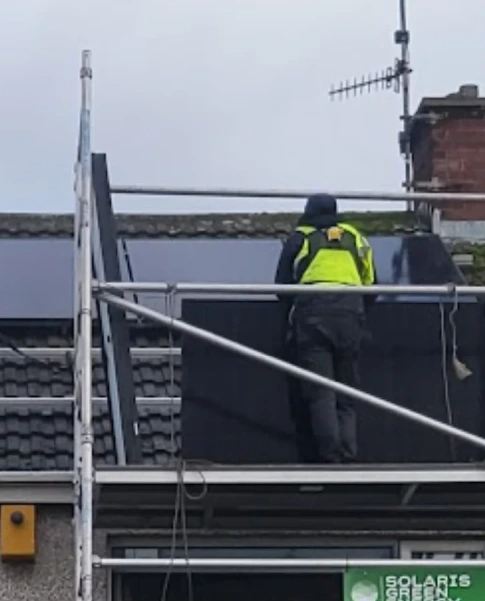 solar panels on a house