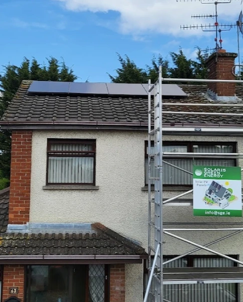 solar panels on a house