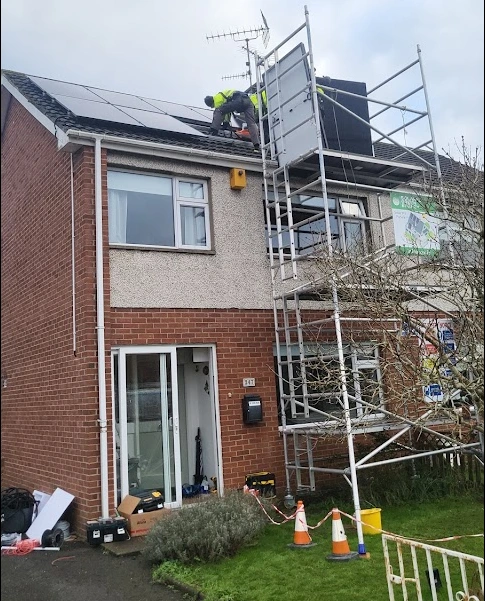solar panels on a house